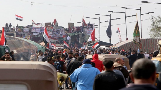  مصرع متظاهر وجرح آخرين في بغداد 
