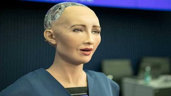  الروبوت صوفيا تصل لشرم الشيخ للمشاركة في منتدى شباب العالم