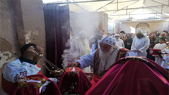 أسقف إسنا وأرمنت يشارك في صلاة أحتفالات دير القديس الأنبا هدرا السائح بأسوان