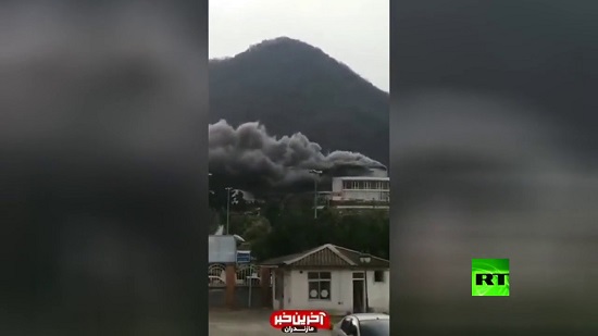 حريق هائل يلتهم فندق إيراني
