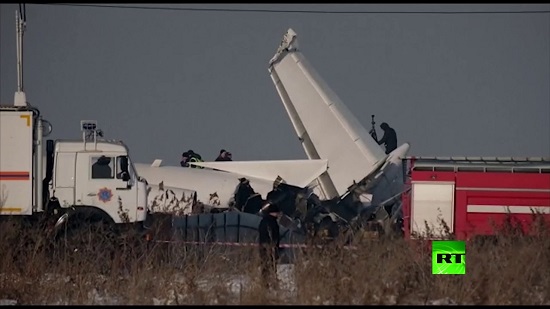   تحطم طائرة الركاب الكازاخستانية بعد إقلاعها
