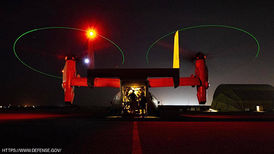 طائرة عسكرية تستعد للتوجه للعراق لحماية السفارة الأميركية