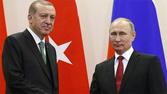  الرئيس الروسي فلاديمبر بوتينو ونظيره التركي رجب طيب أردوغان
