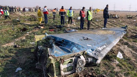 الطائرة الأوكرانية بعد سقوطها