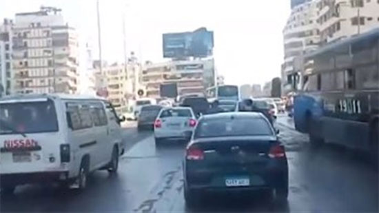 زحام مروري بنفق الهرم بسبب أعمال صيانة كوبري الجيزة