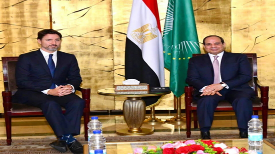  مكافحة الإرهاب والأزمة الليبية في لقاء الرئيس السيسي ورئيس وزراء كندا