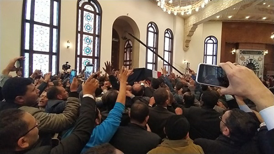 صلاة الجنازة على جثمان حسني مبارك
