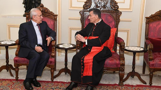 البطريرك بشارة الراعي يلتقي رئيس لبنان الأسبق 
