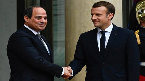  عبد الفتاح السيسي و  الرئيس الفرنسي إيمانويل ماكرون