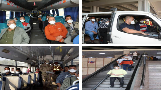 القوات المسلحة تواصل توزيع كمامات طبية على المواطنين بوسائل المواصلات