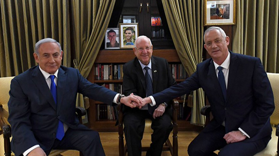 رئيس إسرائيل ونتنياهو وجانتس 