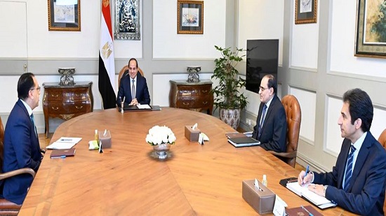 الرئيس عبد الفتاح السيسي اليوم مع الدكتور مصطفي مدبولي