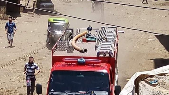 سيارة إطفاء تتجه للحريق
