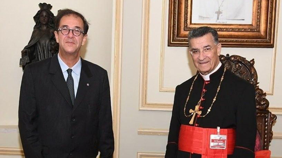  البطريرك  بشارة الراعي يجتمع مع  سفير فرنسا في لبنان