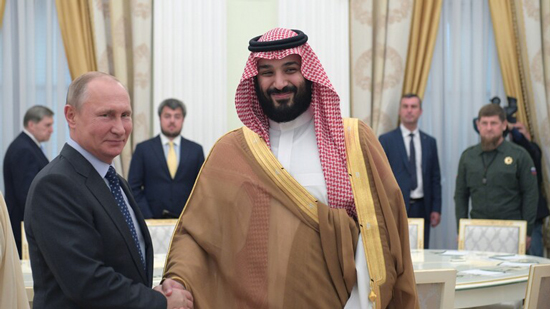 الرئيس الروسي فلاديمير بوتين وولي العهد السعودي محمد بن سلمان