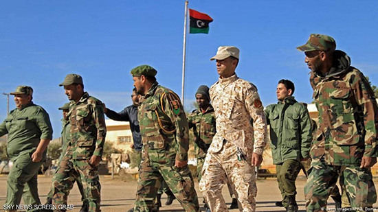 عناصر من الجيش الوطني الليبي في مدينة سرت