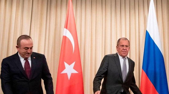 وزيرا خارجية تركيا وروسيا في لقاء سابق