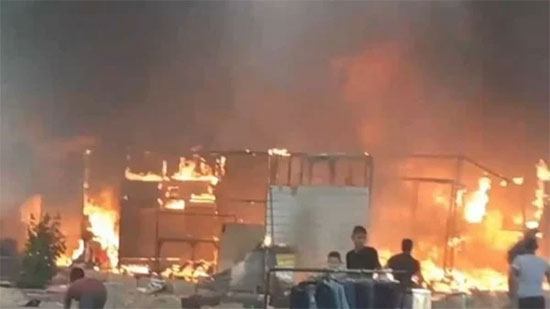 5 ملايين جنيه خسائر مبدئية فى حريق سوق توشكى