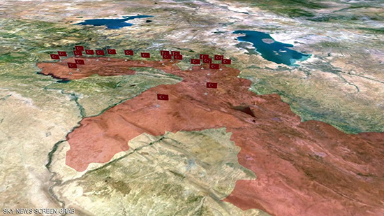 تركيا نشرت سابقا خريطة مواقعها العسكرية في كردستان العراق