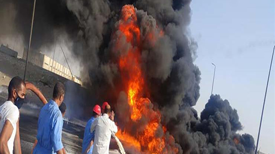 بيان عاجل للحكومة حول خسائر حريق البترول
