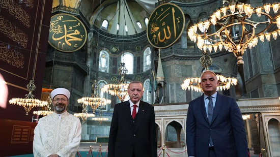  حضور أردوغان الصلاة في  آيا صوفيا