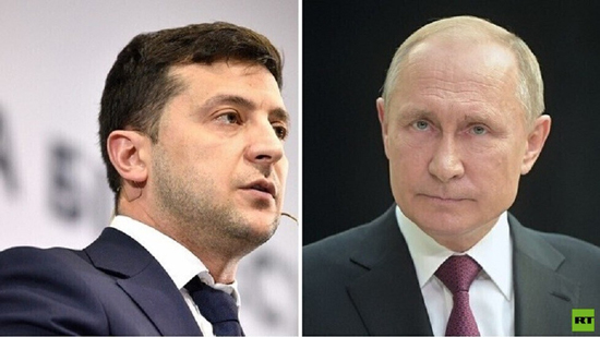 بوتين وزيلينسكي يبحثان تسوية الأزمة الأوكرانية قبيل بدء وقف إطلاق النار في دونباس