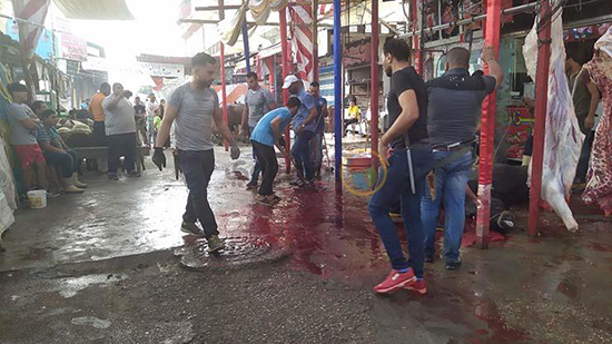 دماء الأضاحي تغطي شوارع بورسعيد