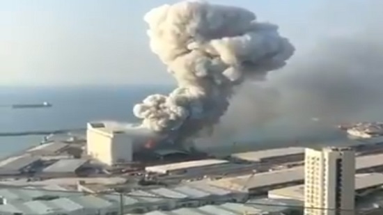 لحظة انفجار بيروت