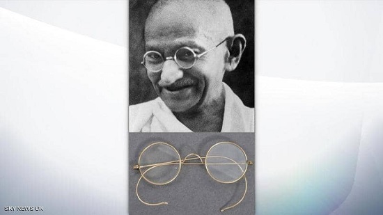 نظارة غاندي ستعرض للبيع بمزاد علني عبر الإنترنت في 21 أغسطس.