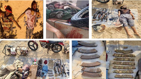 القوات المسلحة تنشر صور الإرهابيين المقتولين في عمليات سيناء