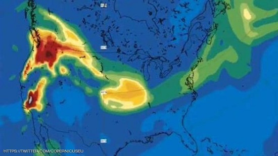 دخان حرائق غابات أميركا يصل إلى أوروبا