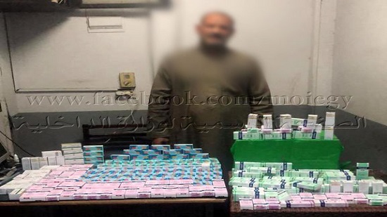 ضبط كمية كبيرة من الأقراص المخدرة بحوزة أحد الأشخاص بالقاهرة بقصد الإتجار