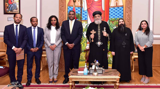  البابا تواضروس يستقبل السفير الإثيوبي ويوجه رسالة بشأن أزمة سد النهضة