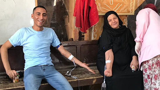 حملة للتبرع بالدم من خدمة المرضي بايبارشية المنيا