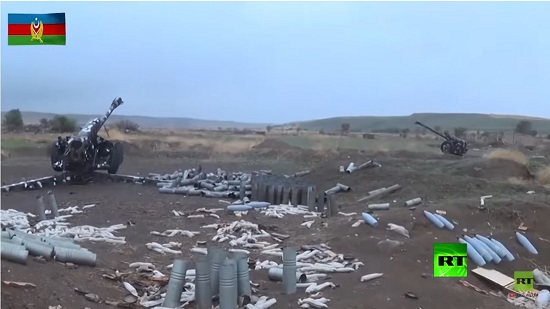 فيديو .. جيش أذربيجان المدعوم عسكريا من 