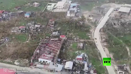 أكبر إعصار مدمر فى العالم يضرب الفلبين