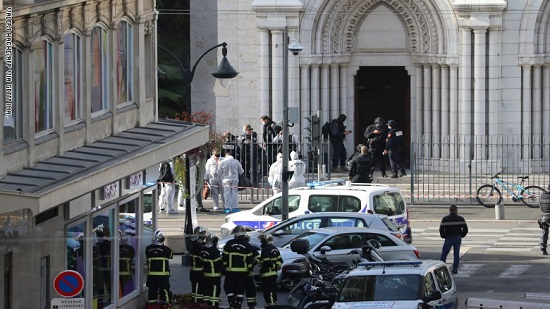 هجوم بالسكين قرب كنيسة نوتردام بمدينة نيس الفرنسية