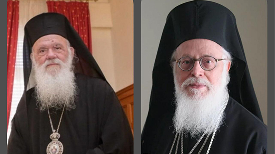 المطران عطا الله حنا يرفع الصلاة لشفاء رئيس الكنيسة الأرثوذكسية باليونان 