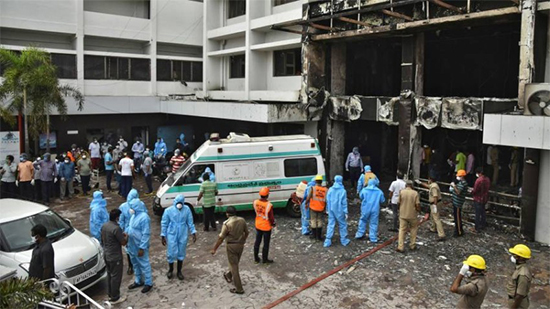 حريق يقتل 5 أشخاص بمستشفى لعلاج كورونا في الهند
