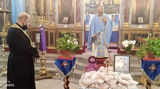 صلوات جناز مطران بور سعيد للروم الأرثوذكس 