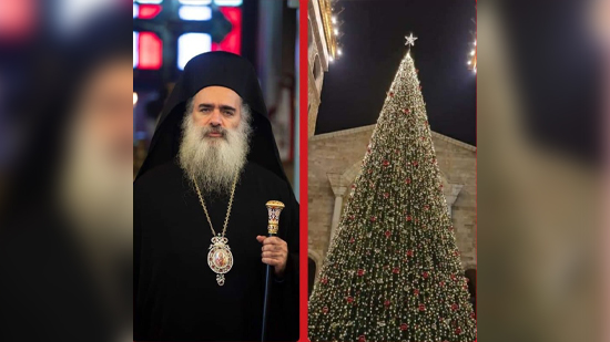 لاستنكارهم حرق شجرتي عيد الميلاد بفلسطين .. مطران القدس يوجه رسالة لسكان 