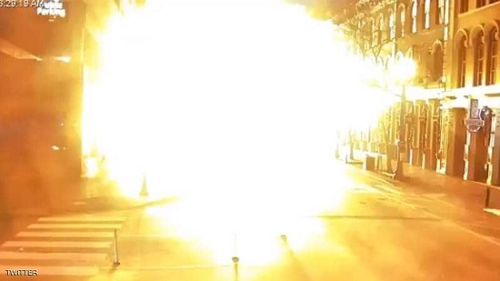 لحظة الرعب.. فيديو جديد يكشف حجم انفجار ناشفيل المروع