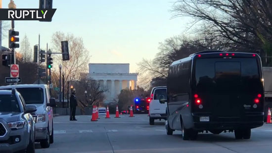 فيديو .. وصول موكب بايدن إلى واشنطن قبيل تنصيبه رئيسا للولايات المتحدة 