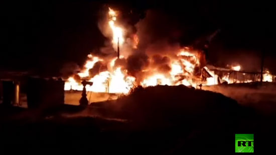انفجار صهريج في الشركة السورية لنقل الغاز بحمص