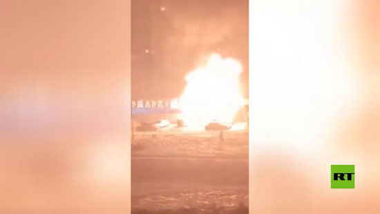 بالفيديو.. لحظة انفجار في أحد الأسواق الروسية