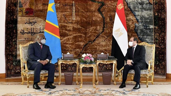 بالصور.. الرئيس السيسي يستقبل رئيس الكونغو بقصر الاتحادية