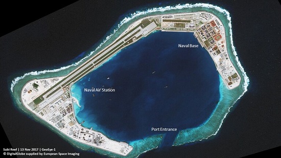 شركة برمجيات جيوفضائية: صور الأقمار الصناعية تؤكد أن الصين تبني قاعدة عسكرية في بحر الصين الجنوبي