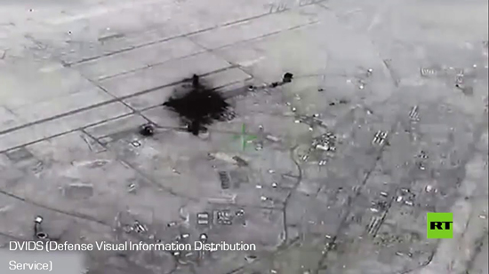 فيديو .. سقوط صواريخ إيرانية على قاعدة عين الأسد بالعراق 