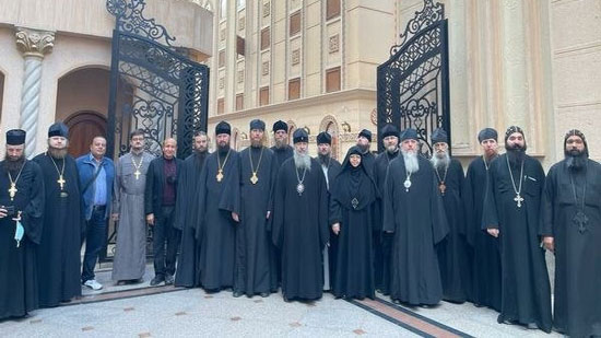 بالصور.. زيارة الوفد الرهباني الأوكراني لدير الأمير تادرس بحارة الروم