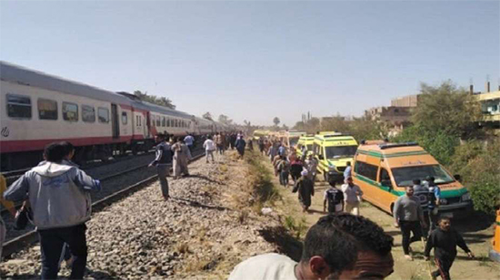 حادث اصطدام قطار بسيارة نقل بالإسكندرية 
